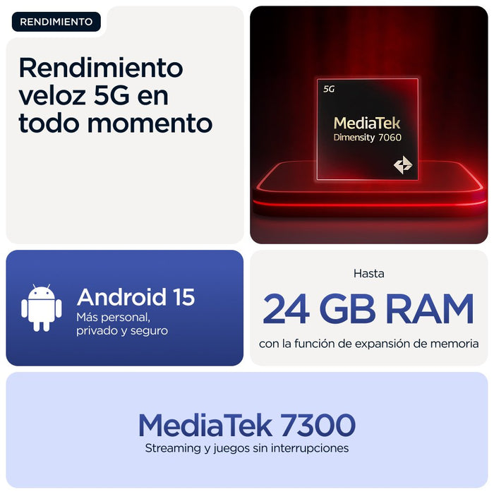 EAN 8033779080593 - Motorola moto g56 5G 17,1 cm (6.72") Ranura híbrida Dual SIM Android 15 USB Tipo C 8 GB 256 GB 5200 mAh A imagen 17