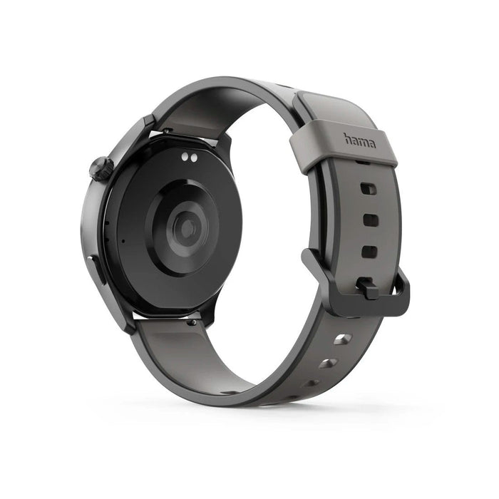 Hama Smartwatch 9000 Czarno-Szara Koperta, Czarno-Gris Pasek Silikonowy