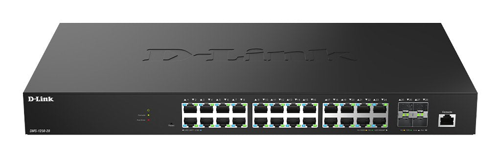 EAN 0790069476662 - D-Link DMS-1250-28/E switch Gestionado L2 2.5G Ethernet (100/1000/2500) Negro imagen 1