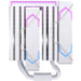 EAN 6977277369519 - Einarex EXAC-GL-300-R-W sistema de refrigeración para ordenador Procesador Refrigerador de aire 12 cm Bla imagen 5
