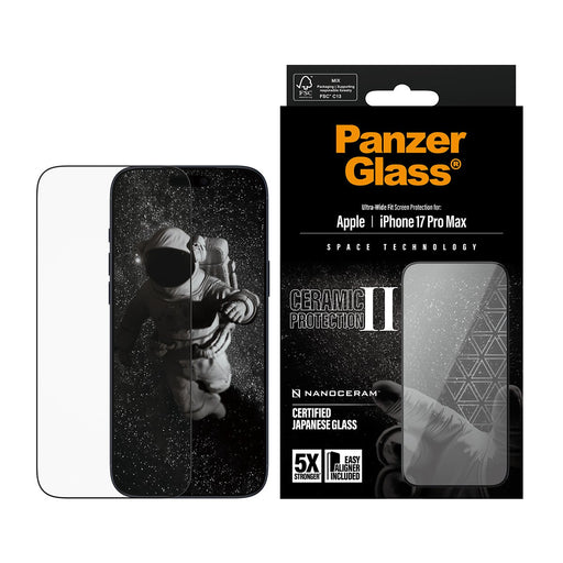 EAN 5715685026669 - PanzerGlass ® Ceramic II Screen Protector iPhone 17 Pro Max | Ultra-Wide Fit w. EasyAligner Protector de  imagen 2