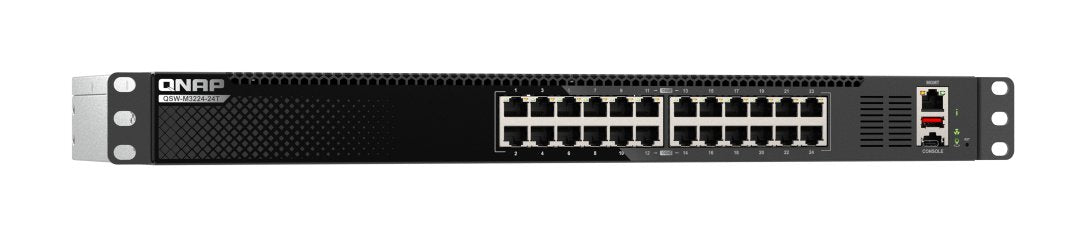 EAN 4711103085363 - QNAP QSW-M3224-24T switch Gestionado L3 10G Ethernet (100/1000/10000) 1U Negro, Plata imagen 4