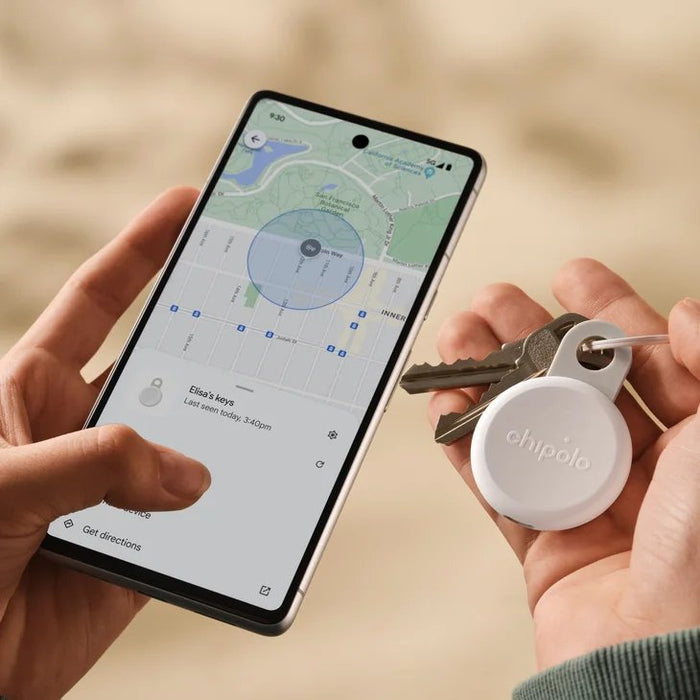 Chipolo Loop  Rechargeable Tracking Tag Compatible With Apple Find My On Iphone (Chalk)