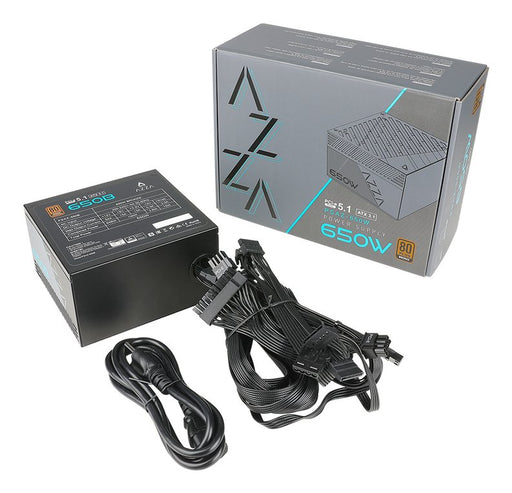 EAN 4712839557520 - Azza PSAZ-650B (ATX3.1) unidad de fuente de alimentación 650 W 20+4 pin ATX ATX Negro imagen 2