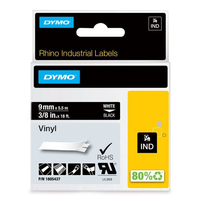 EAN 0071701059932 - DYMO 1805437 cinta para impresora de etiquetas Blanco sobre negro imagen 1