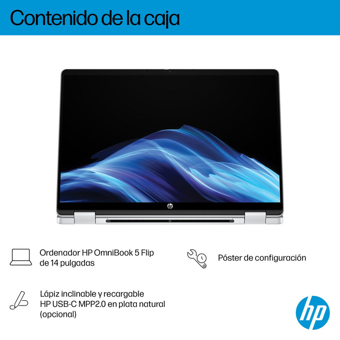 EAN 0199896061681 - HP OmniBook 5 Flip 2-in-1 Laptop 14-fp0045ns Intel Core 7 150U 35,6 cm (14") Pantalla táctil 2K 16 GB LPD imagen 5