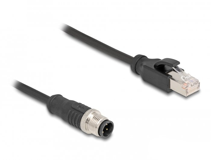 Delock Cable De Red M12 D-Kodiert 4 Pin Macho A Rj45 Macho 50 Cm