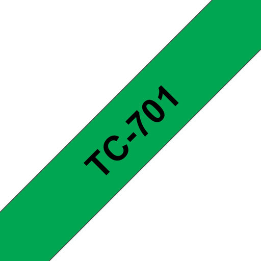 EAN 4977766050623 - Brother TC-701 cinta para impresora de etiquetas Negro sobre verde imagen 1