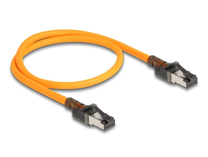 Delock 80413 Cable De Red Rj45 Con Función De Buscador De Puerto Usb Type-C Self Tracing Cat.6a S/Ftp 5 M Naranja