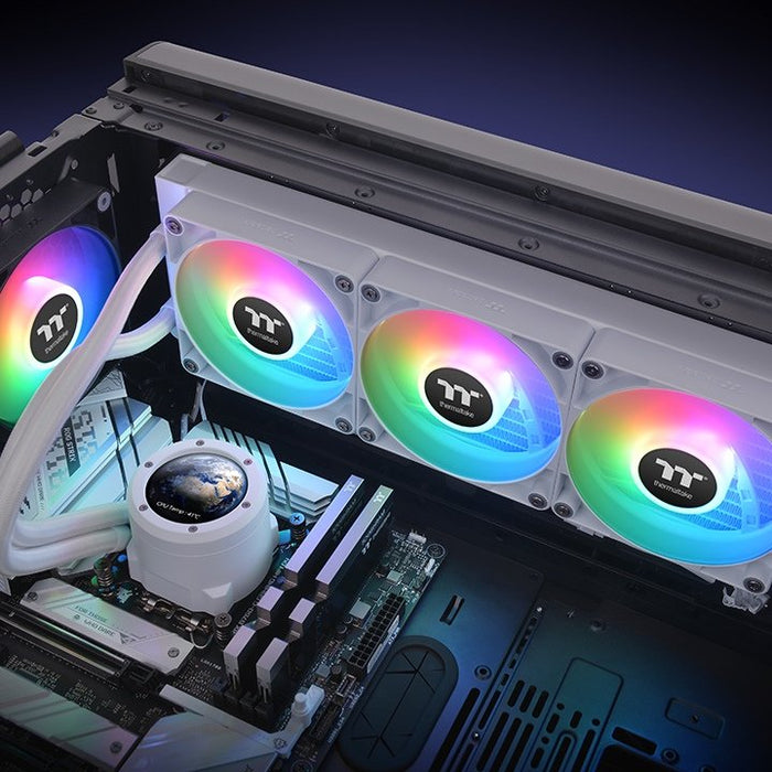 EAN 4711475640375 - Thermaltake TH360 V2 Ultra ARGB Procesador Kit de refrigeración líquida 36 cm Blanco 3 pieza(s) imagen 6