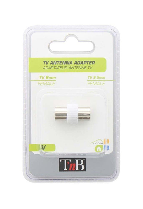 Adaptador T Nb Coaxial 9.5mm Vers 9mm F/F (Blanco)