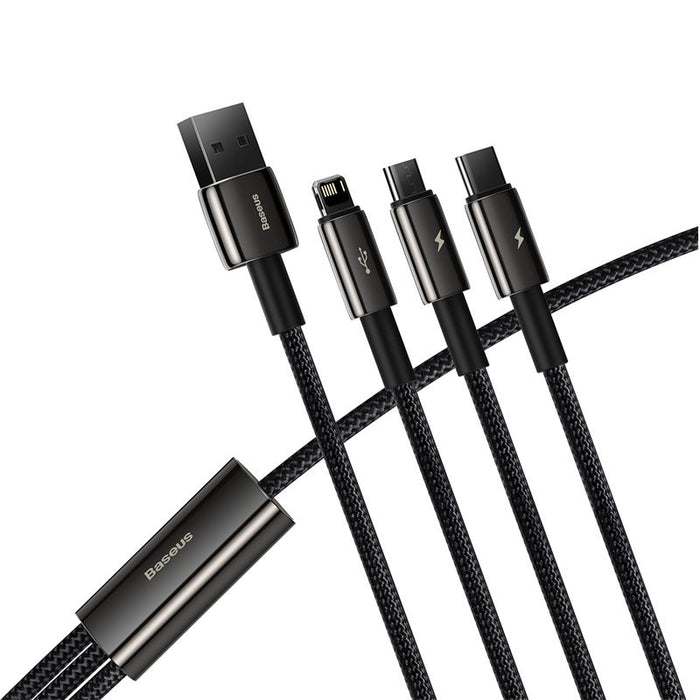 EAN 6953156204973 - Baseus Tungsten Gold 3-in-1 cable USB USB 2.0 1,5 m USB A USB C/Micro USB A/Lightning Negro imagen 5