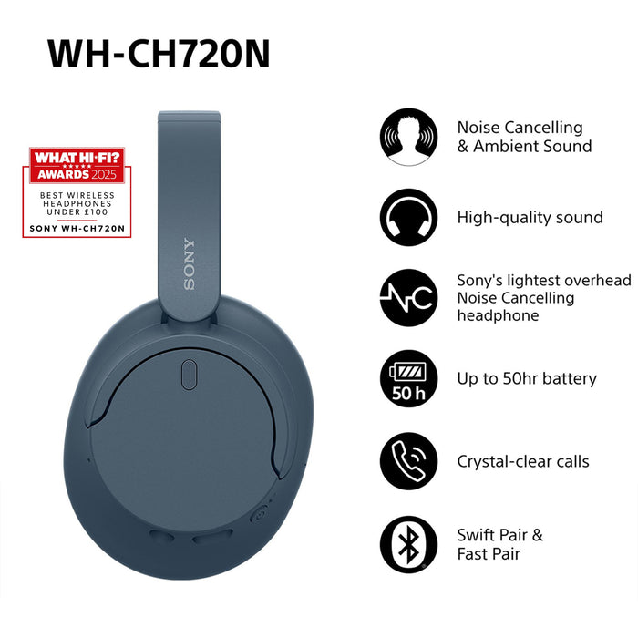 EAN 4548736143012 - Sony WH-CH720N Auriculares Inalámbrico y alámbrico Diadema Llamadas/Música USB Tipo C Bluetooth Azul imagen 3