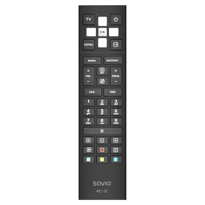 EAN 5901986049562 - Savio RC-21 mando a distancia IR inalámbrico Receptor de televisión Botones imagen 1