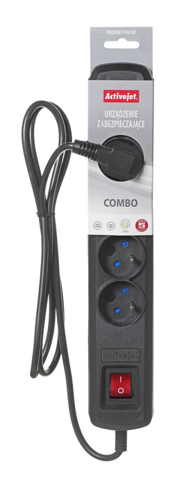 EAN 5901443113355 - Activejet ACP-5GN 1,5M CZ base múltiple 5 salidas AC Interior Negro imagen 4