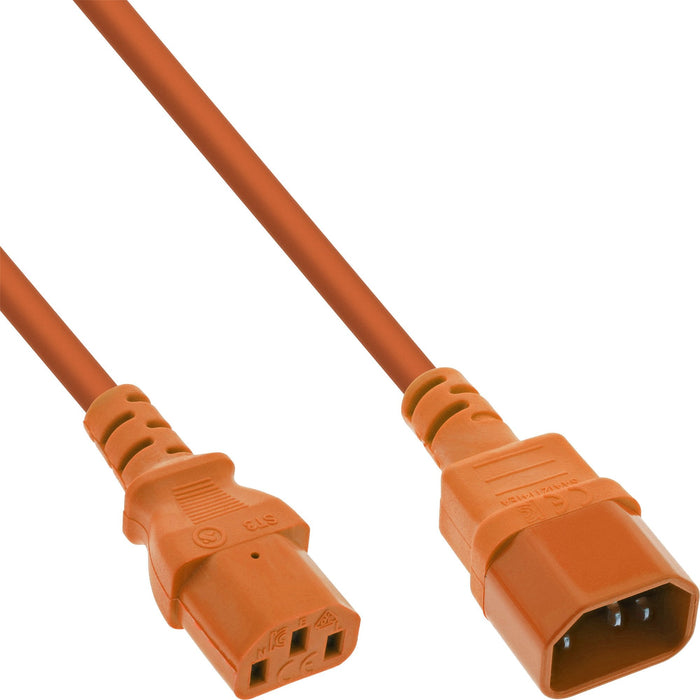 Prolongación Del Cable De Alimentación Inline, C13 A C14, Naranja, 1 M