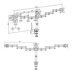 EAN 4052792047981 - LogiLink BP0050 soporte para monitor 68,6 cm (27") Escritorio Negro imagen 5