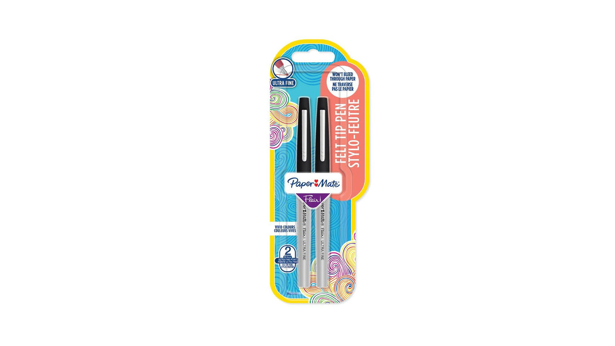 EAN 3026980270803 - Papermate Flair Negro Bolígrafo Ultrafino 2 pieza(s) imagen 1