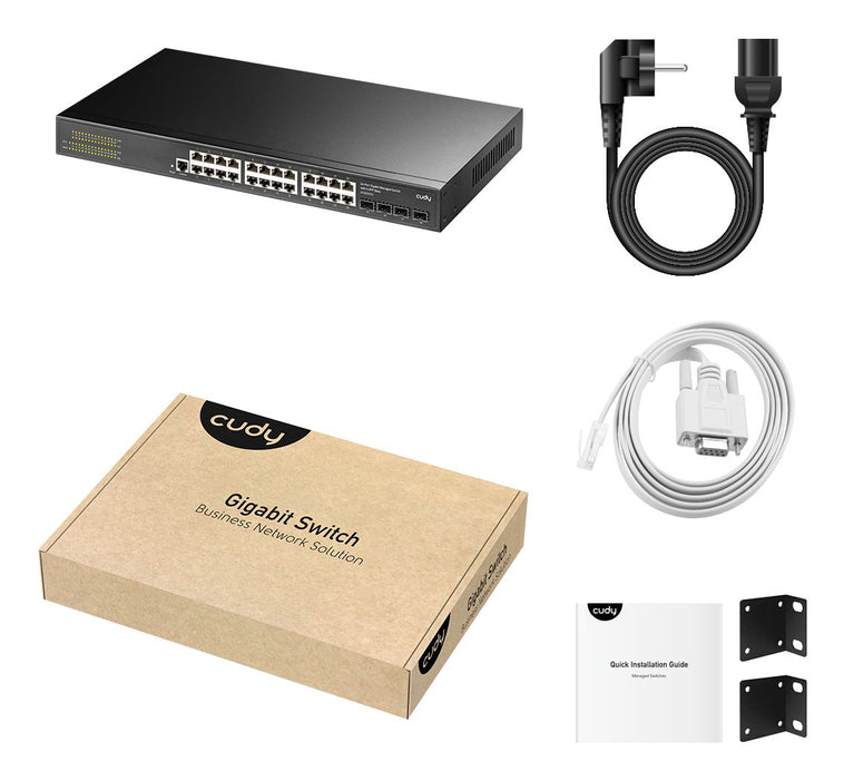 EAN 6971690792930 - Cudy GS2024S2 switch Gestionado L2/L3 Gigabit Ethernet (10/100/1000) 1U Negro imagen 4