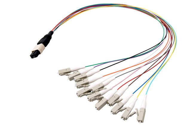Efb Mtp(M)-Lc Fanoutkabel Om3 8 Fasern Tipo B Lszh Aqua 0,4m