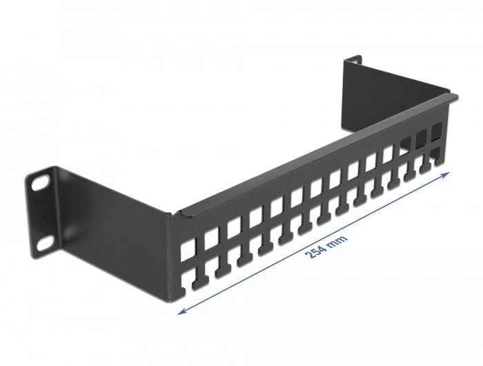 Delock 10" Carril De Sujeción De Cables, Forma De Soporte, 1 U Negro