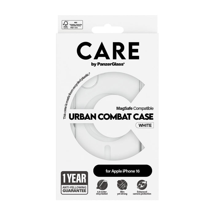 EAN 5715685004032 - PanzerGlass CARE™ by ® Urban Combat Case Transparent w. White MagSafe iPhone 16 funda para teléfono móvil imagen 3