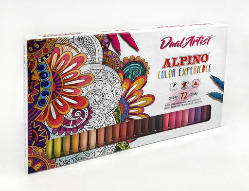 EAN 8413240612025 - Alpino AR000197 marcador 72 pieza(s) Punta de pincel/fina Colores surtidos imagen 1
