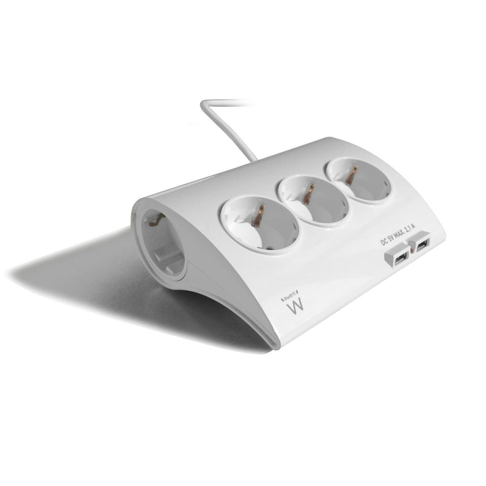 EAN 8056045879851 - Ewent EW3935 base múltiple 1,5 m 5 salidas AC Interior Blanco imagen 1