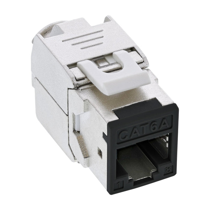8 Piezas Pack Jack Inline Keystone Rj45, Blindado, Cat.6a, Negro