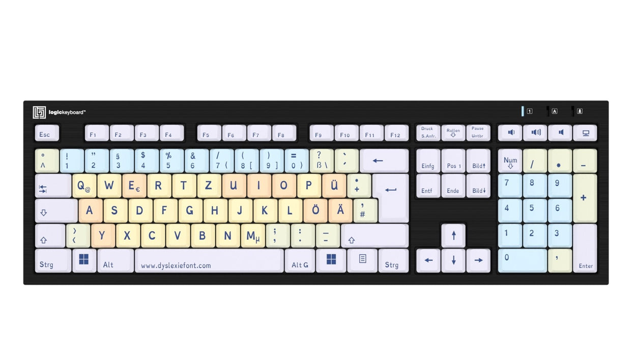 Logickeyboard Dyslexie Keyboard Nero De (Pc)