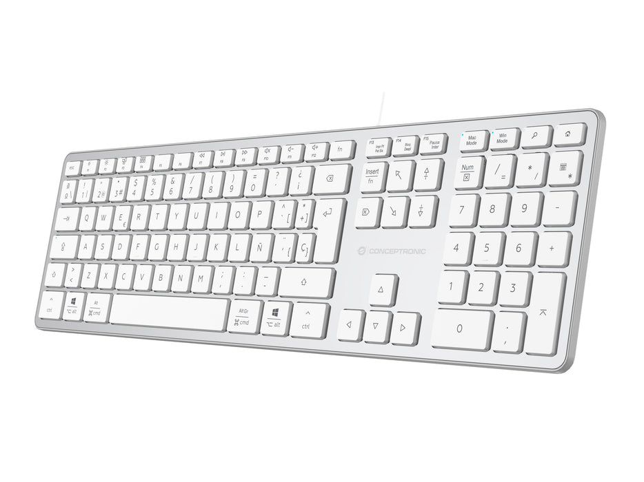 Conceptronic Usb Teclado Slim Usb-A/Usb-C Layout Es Ws