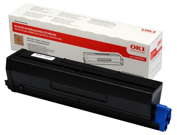 Oki Toner  B430 / B440 / Mb460 / Mb470 / Mb480l 7.000 Pag. Negro