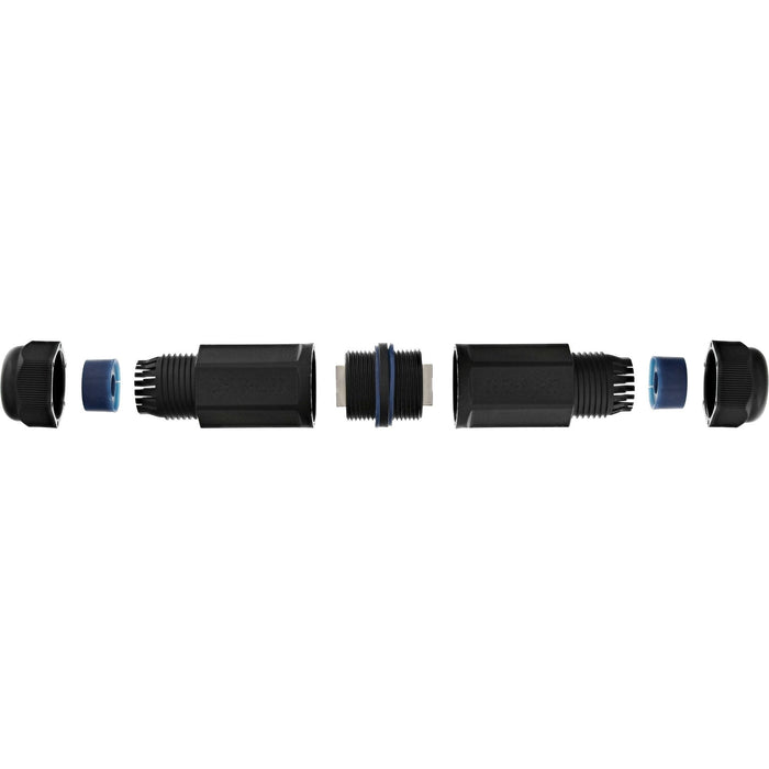 Acoplamiento Inline Cat.6, Resistente Al Agua Ip67, 2x Rj45 F/F, 1:1