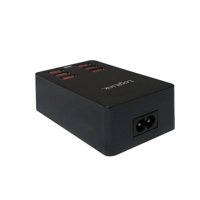 Logilink Usb Table Charger, 6 Port, 32w, Negro