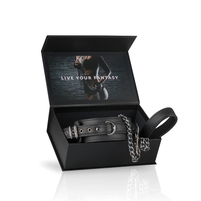 EAN 8718627529737 - EasyToys ET370BLK prenda o elemento de retención para bondage Collar para bondage Negro Imitación piel, M imagen 7