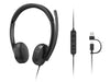 EAN 0195892122333 - Lenovo VoIP Headset 5000 Auriculares Alámbrico Diadema Oficina/Centro de llamadas USB Tipo C Negro imagen 6