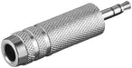 EAN 4040849124211 - Goobay 12421 cambiador de género para cable 3.5 mm 6.35 mm Plata imagen 1
