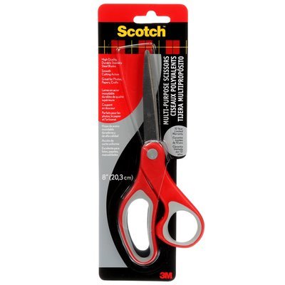 EAN 4046719271320 - Scotch 1428 tijera de escritorio y manualidades Universal Corte recto Gris, Rojo, Acero inoxidable imagen 1