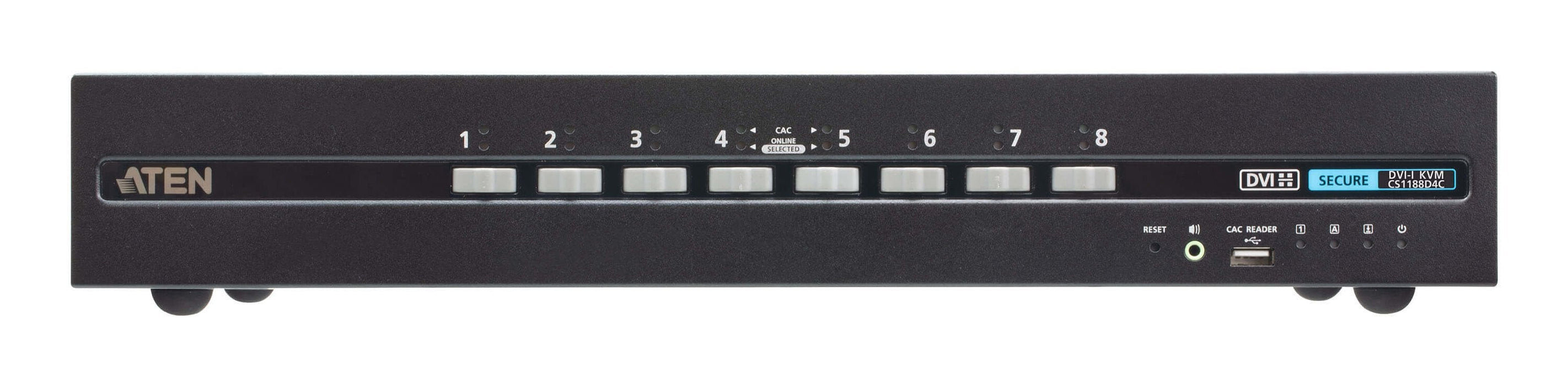 8-Port Usb - 4k Dvi Secure Kvm Switch With Card Reader (Psd Pp V4.0 Compliant)