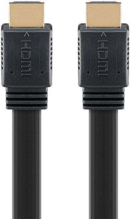 Cable Goobay Hdmi Plano Alta Velocidad Con Ethernet 1 M  8k 60 Hz, 4k 120 Hz, Ultra Hd, Hdr, Earc, 48 Gbit/S, Dolby Atmos, Dts:X, Ideal Para Gaming Y Cine En Casa, 77133