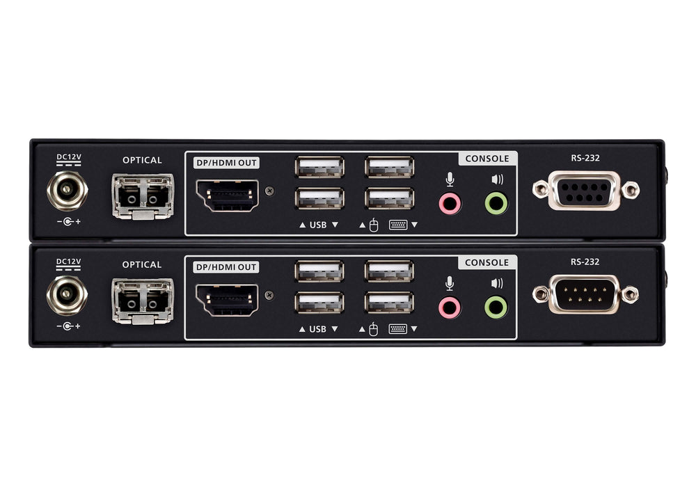 Usb True 4k Displayport/Hdmi  Optical Kvm Extender (True 4k