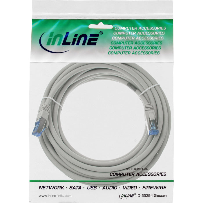 Cable De Red Inline S/Ftp Pimf Cat.6a Libre De Halógenos 500mhz Gris 7.5m