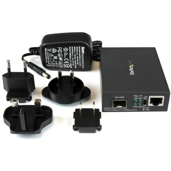 Startech.Com Conversor De Medios Ethernet Gigabit A Fibra Con Sfp Abierto Adaptador De Cobre A Fibra Conversor De Soportes De Fibra 1gbe 10base-T 1000base-Lx 1000base-Sx 100base-Tx 1000base-T Rj-45 / Sfp (Mini-Gbic) Para P/N: Glclhsmdstta
