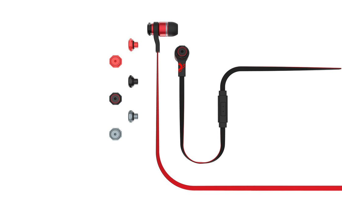 Auricular Gaming Ozone Trifx Rojo Negro Microfono Alambrico