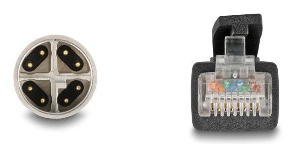 Delock M12 Cable X-Kodiert 8 Pin Stecker Zu Rj45 Stecker Cat.5e S Ftp Flexibel 5 M Schwarz
