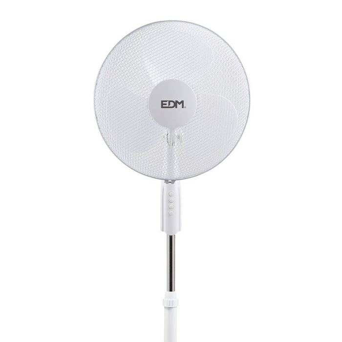 Pack De 2 Unidades Ventilador Pie Blanco 50w Ø Aspas 40 Cm Altura Regulable 110-130 Cm Edm