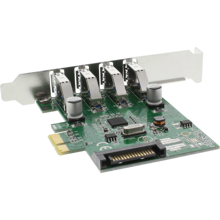 Tarjeta Inline Usb 3.0 De 4 Puertos Pcie Incl. Soporte De Perfil Bajo Y Auxiliar De 4 Pines. Poder
