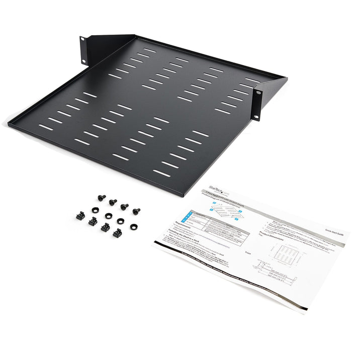 Startech.Com Estante De 2u Para Rack De Servidores - De 2 Columnas - De Montaje Central - Ventilado