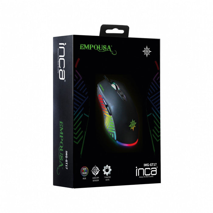 EAN 8681949011863 - Inca IMG-GT17 ratón Juego mano derecha USB tipo A Óptico 6400 DPI imagen 5