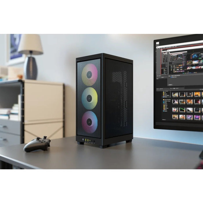 Caja Mini Itx Icue 2000d Rgb Airflow Black Corsair